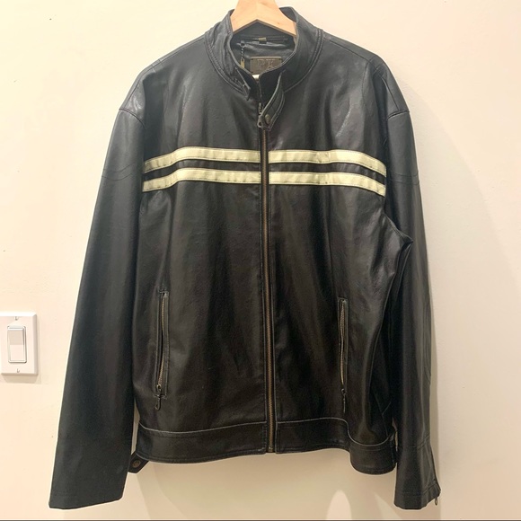PX Black Jacket Size L Faux Leather pockets inside & Out - Picture 1 of 14
